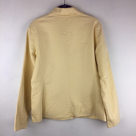 Eileen Fisher Yellow Stretch Cotton Jacket - Picture 6 of 8